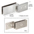 CRL Polished Chrome Light-Duty Frameless Cabinet Hinge, Square-Corner