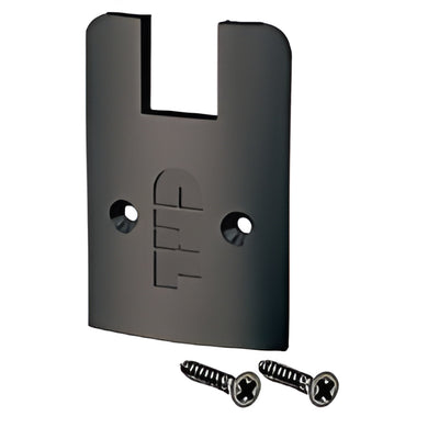 CRL Black Powder-Coat Low-Profile Door Sidelite Rail Cap with Screws