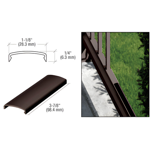 Matte bronze aluminum snap-on picket spacer 3-7/8 in for 5/8 in square pickets, SKU 1PSBRZ