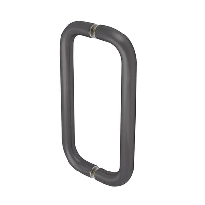 Dark bronze forged-aluminum 1 in straight pull handle, 8 in c-to-c, back-to-back mount. SKU M2165810B