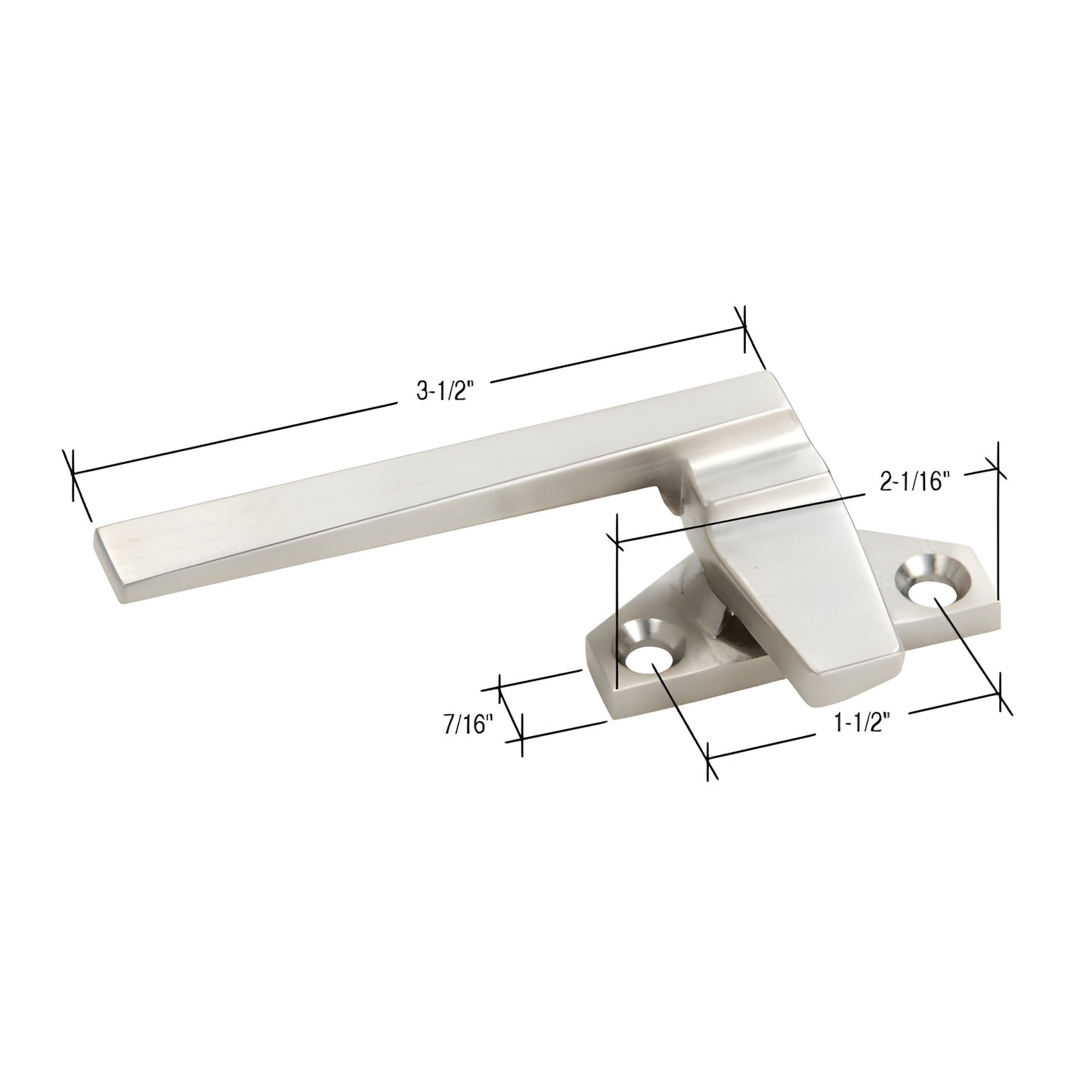 WH24015L champagne cam-handle casement window lock, tapered lever with two-hole base for Series 7200/7300 windows.