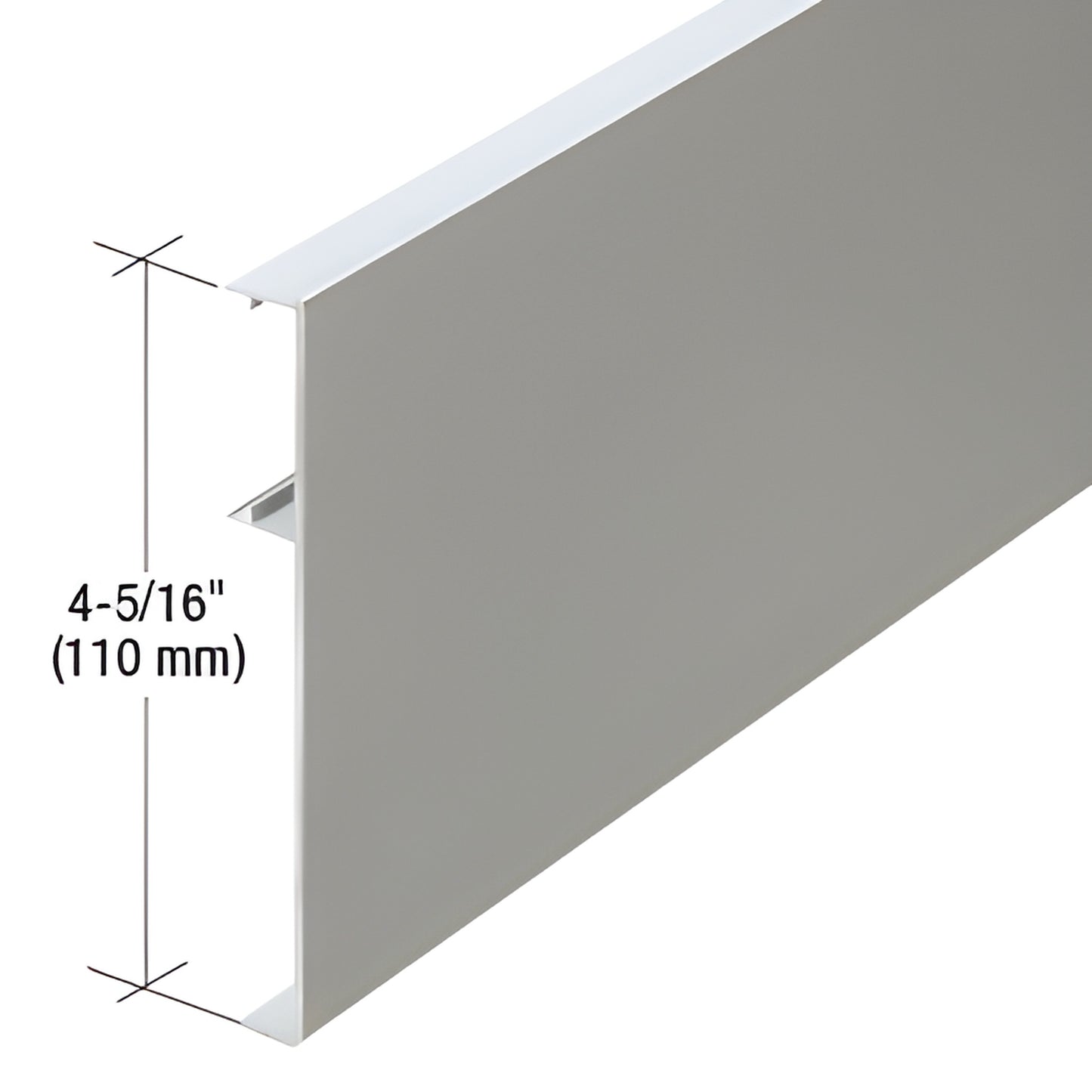CRL3982A satin anodized 118" top track cover plate for top-hung sliding doors, 4-5/16" (110 mm) tall