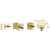CRL 1" Square Satin Brass Standoff Cap for Glass Panels