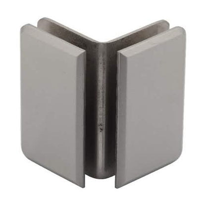Brushed Nickel Glass-to-Glass Bracket for Seamless Shower Installation - Pinnacle & Prima 