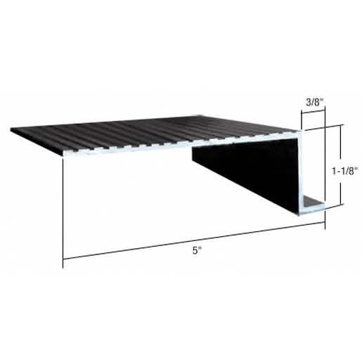CRL Black Retractable Screen Door In-Sill Adaptor, 74"x5-1/4", Sleek Design