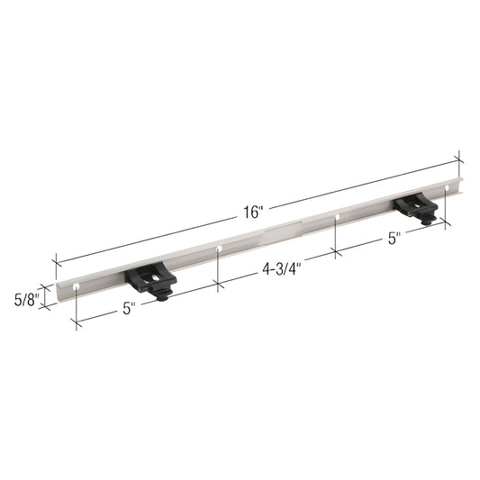 EP28010 stainless steel CRL Truth awning operator track, 16" dual-slider guides for Maxim/Encore windows