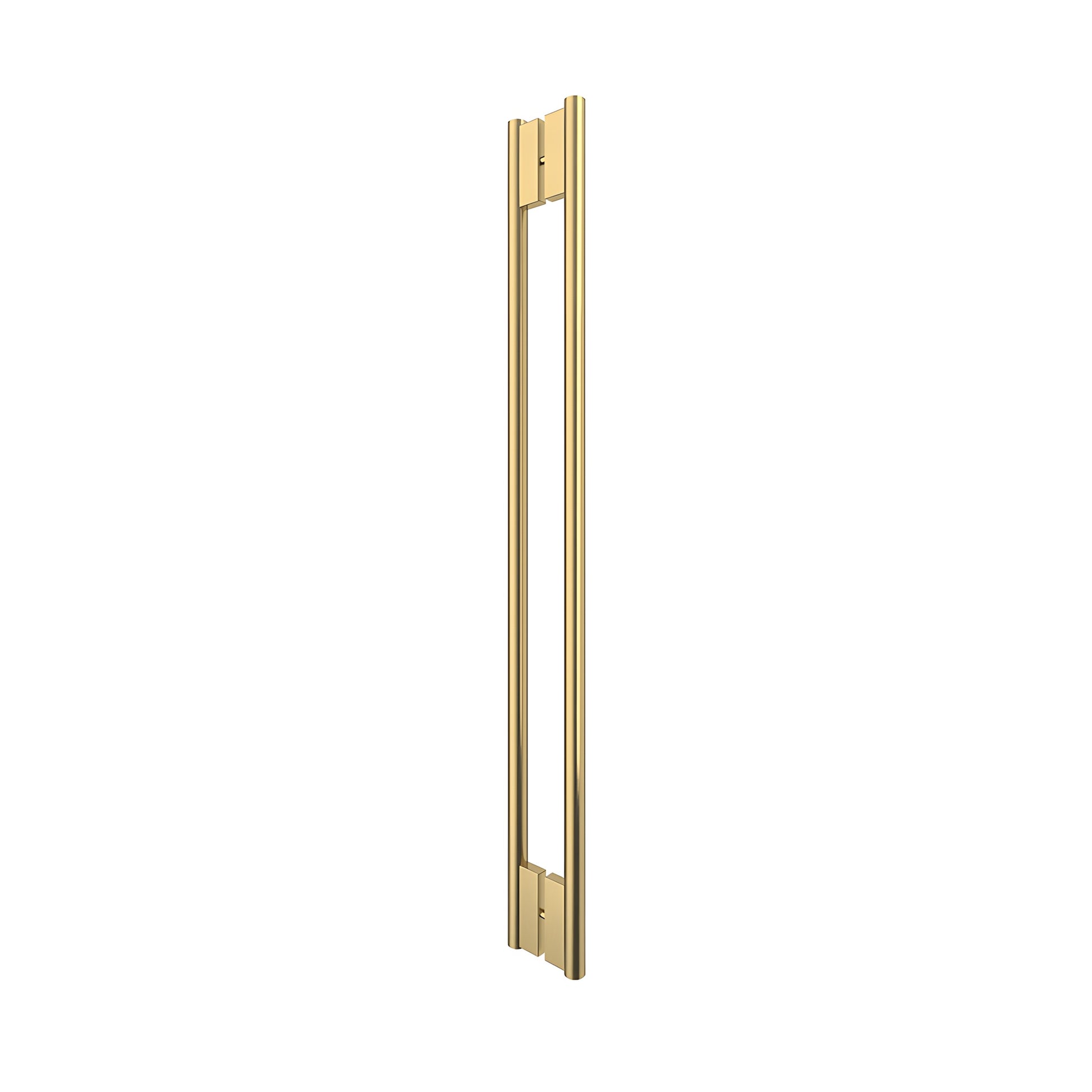 48in brushed-bronze C-style tubular stainless steel back-to-back shower door handle for 3/8" glass (SKU HPH48CBBRZ)