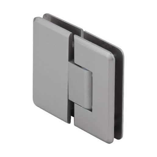 CRL Brushed Nickel Cologne 380 Series 180º Glass-to-Glass Hinge - Adjustable & Durable