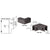 CRL Oil-Rubbed Bronze 90° Sleeve-Over Glass Clamp for Frameless Panels