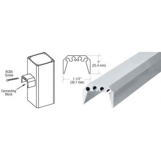 CRL Rail Connecting Block for 200-400 Series, 241-inch, durable and versatile design.