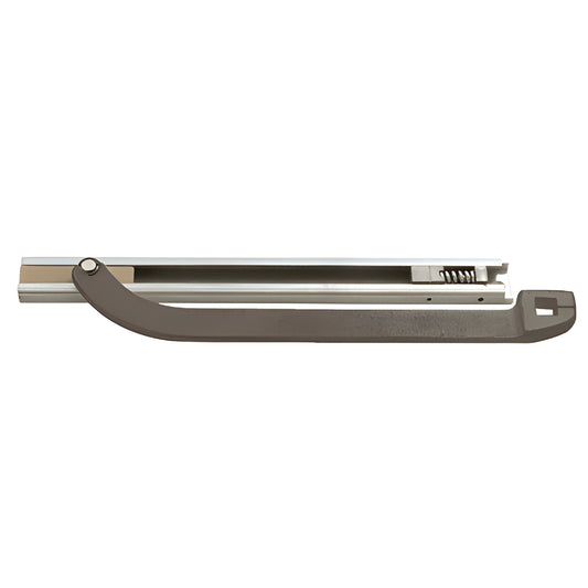 CRL Jackson shallow-depth offset arm and slide track, dark bronze finish, 12-7/8 in for narrow top rail (SKU 201312LC313)