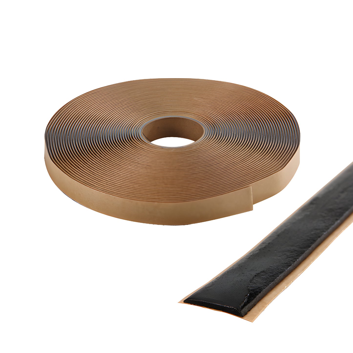 CRL Tremco 440 black butyl glazing tape roll with tan release liner, 1/2" x 20 ft (SKU 71029D1)
