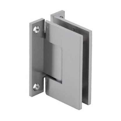 CRL Brushed Nickel Geneva Hinge: 037 Series Wall Mount with 'H' Back Plate Design
