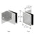CRL Polished Chrome Shower Glass Clamp - Square Fixed Panel Small Leg