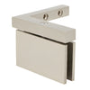Brushed nickel left-hand offset wall-mount self-centering pivot hinge for 1/2" glass shower door (SKU SRCAR05LBN)