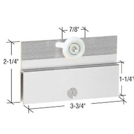 "CRL Brite Anodized 1/4" Top Hanger Bracket for CK/DK Cottage Series Sliders in sleek desi