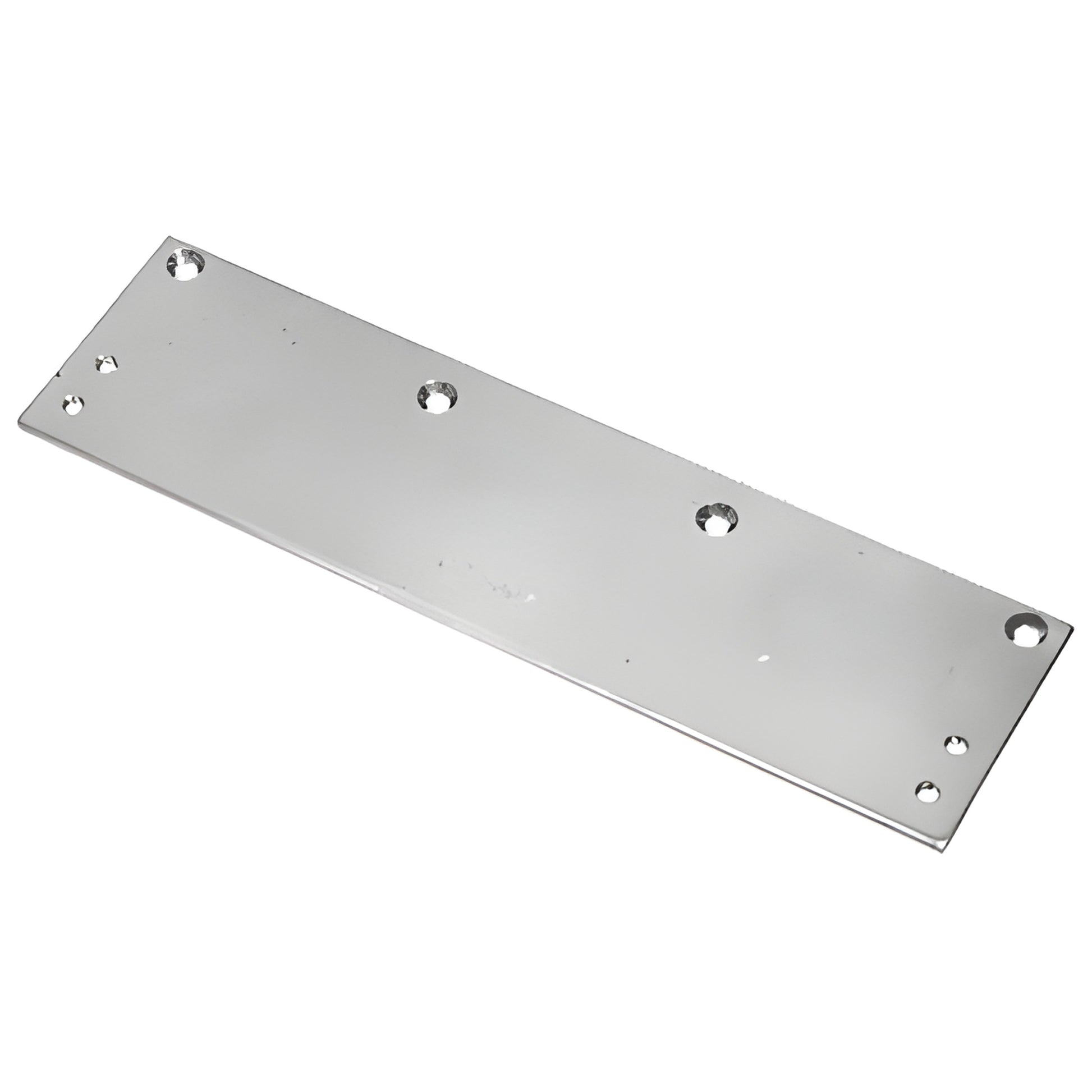 Aluminum 13 in. wide drop plate with mounting holes for surface door closer, SKU PR50DPA.