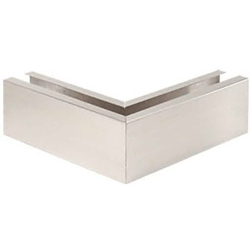 CRL Brushed Stainless 12" Mitered Corner Cladding for W5B Windscreen Base Shoe 90º Angle