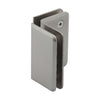 P1090BN brushed nickel 90 glass-to-glass clamp, solid brass with beveled edges, fits 8-12mm glass.