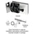 CRL 316 Stainless Steel Brushed 1.9-in Round Post Gate Latch