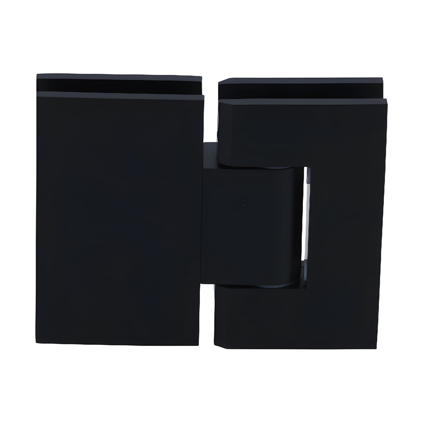 Geneva adjustable glass-to-glass shower hinge, oil rubbed bronze, square profile. SKU GEN3800RB