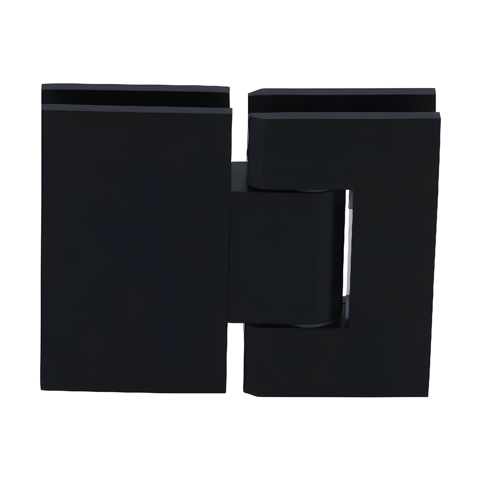 Geneva adjustable glass-to-glass shower hinge, oil rubbed bronze, square profile. SKU GEN3800RB