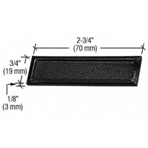CRL Black Showcase Stick-On Finger Pull - Sleek, Easy Grip for Display Cases & Cabinets