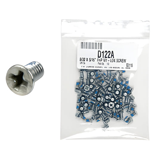 D122A CRL Nylock 8-32 x 5/16 in. machine screws, #6 head - single screw and 100-piece bag.