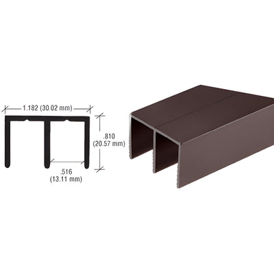 CRL Duranodic Bronze Extra-Depth Aluminum Upper Channel
