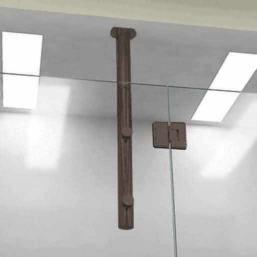 "CRL Oil Rubbed Bronze 33" Vertical Post System - Elegant Two Point Design for Modern Spac