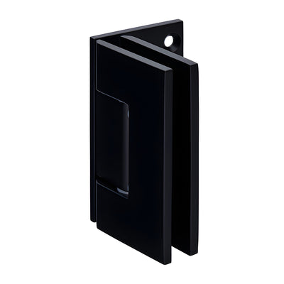 CRL Geneva 544 Matte Black Offset Back Plate Hinge for Glass Doors