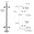 CRL 316 Brushed Stainless 36in P1 Series 90° Corner Post Railing Kit