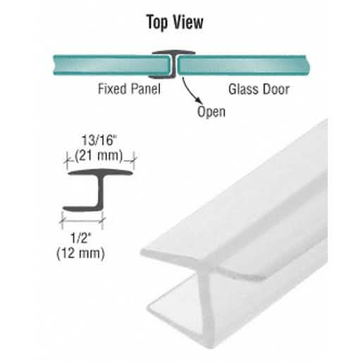 CRL 'Y' Jamb Seal for 3/8" Glass - Soft Leg Design for Enhanced Sealing Performance