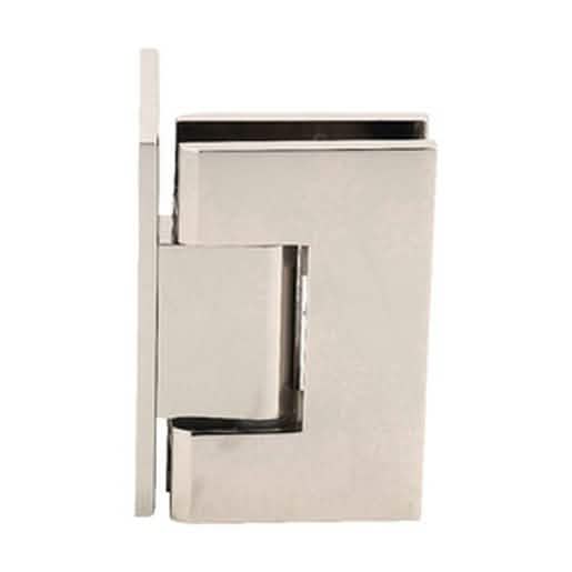 CRL Vienna 044 Series Polished Nickel Offset Hinge with Wall Mount Back Plate