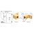 CRL Satin Brass Left-Hand Sleeve-Over Wall Mount Glass Clamp