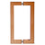 CRL Rose Gold 8" x 8" Square Back-to-Back Glass Door Pull Handle