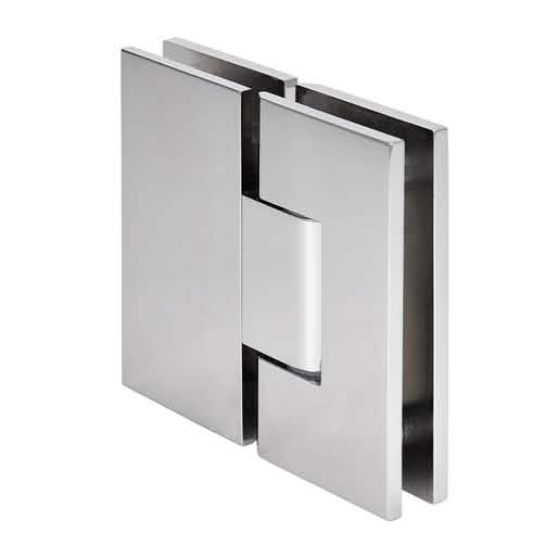 CRL Polished Nickel Vienna 380 Series Adjustable 180° Glass-to-Glass Hinge