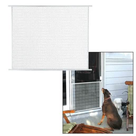 CRL White 30\" Sliding Screen Door Grille - Enhance Security & Style for Your Home