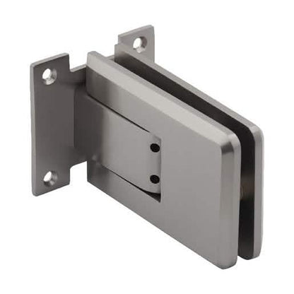 CRL Brushed Nickel Atlas Glass Door Hinge - Sleek design, durable, modern finish.