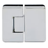 C0L780CH Cologne polished chrome beveled glass-to-glass shower hinge, brass construction, positive-close pivot.
