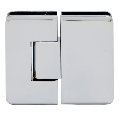 C0L780CH Cologne polished chrome beveled glass-to-glass shower hinge, brass construction, positive-close pivot.
