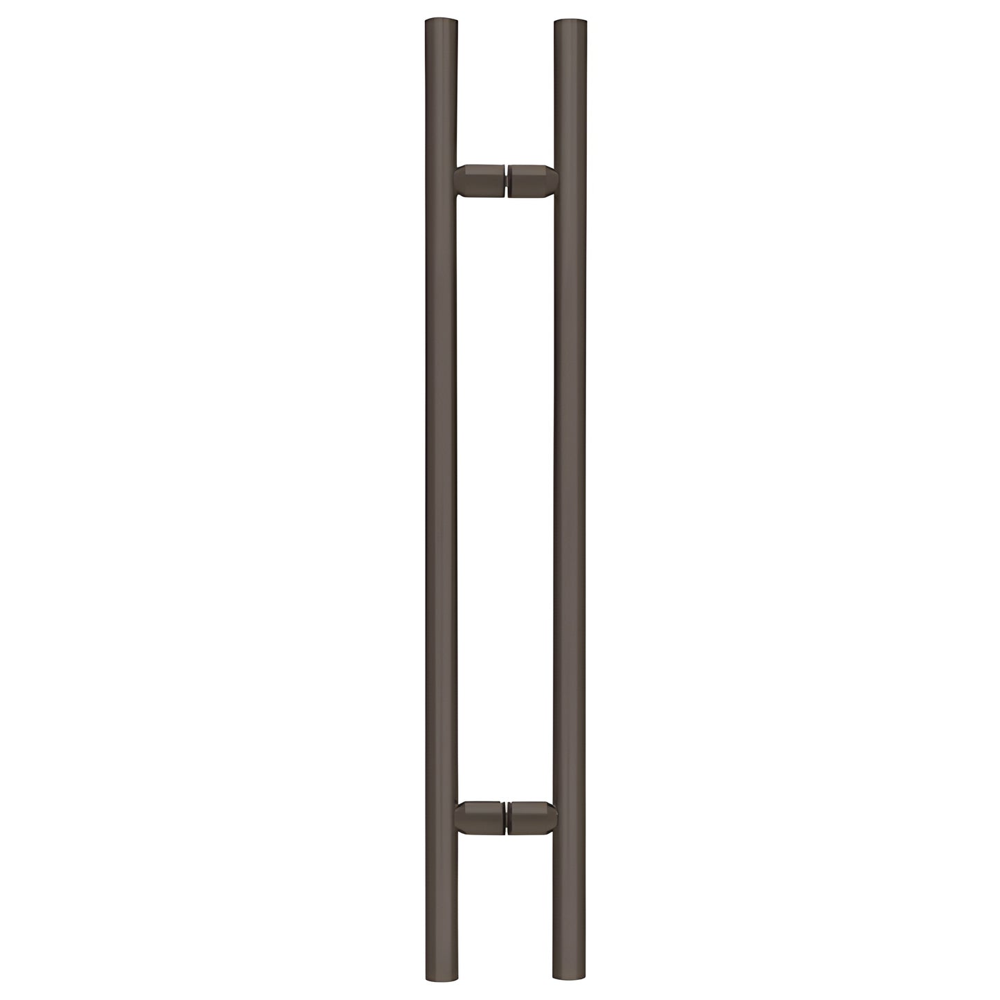 LP480RB oil-rubbed bronze ladder-style tubular shower pull, 48 in tall, 1-1/4 in diameter, back-to-back glass mount