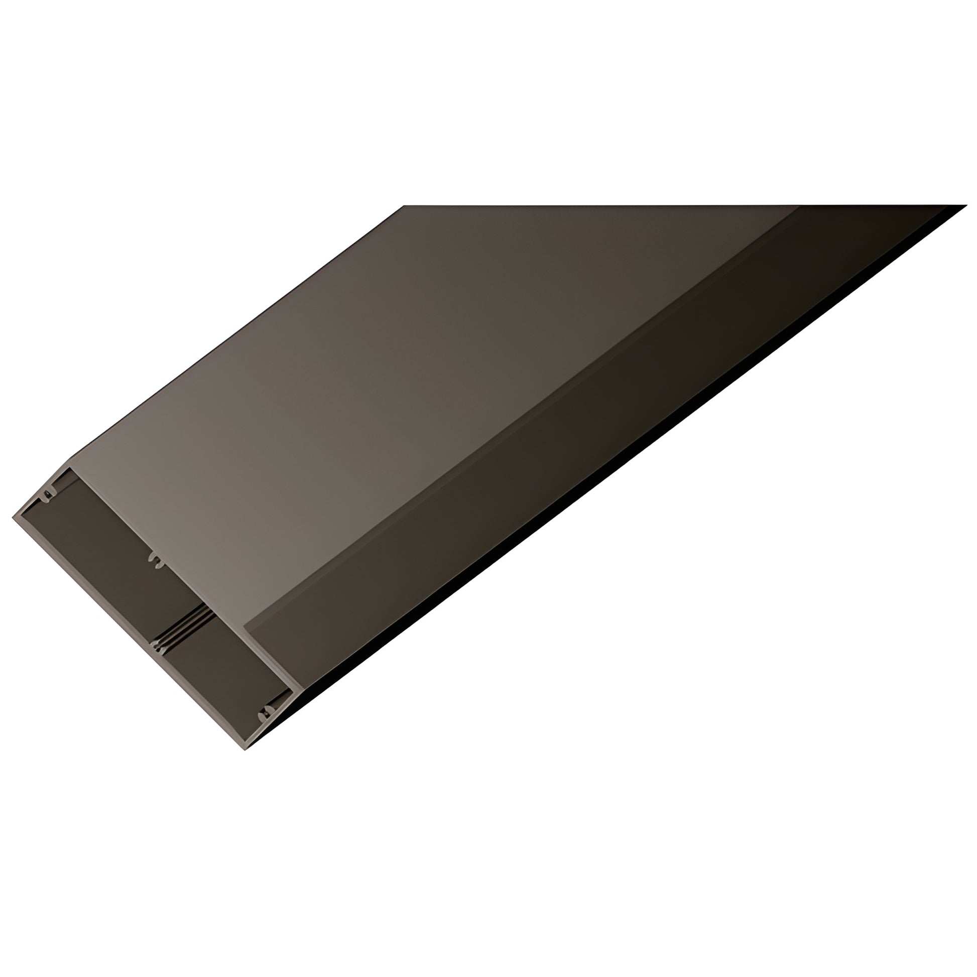 AXRC2X12DUC 2" 12" 6063 T6 aluminum sunshade blade, rectangular tube profile, dark powdercoat finish, 20' length
