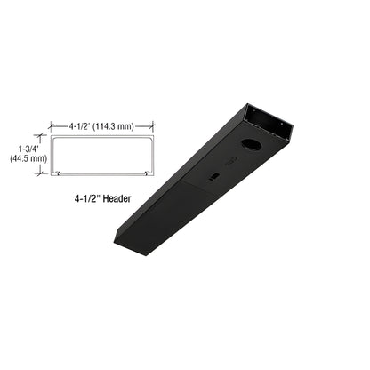 CRL 19/32" (15 mm) surface-mount top pivot, matte black finish, for patch fittings and Wedge-Lock systems - SKU 1NT401MBL
