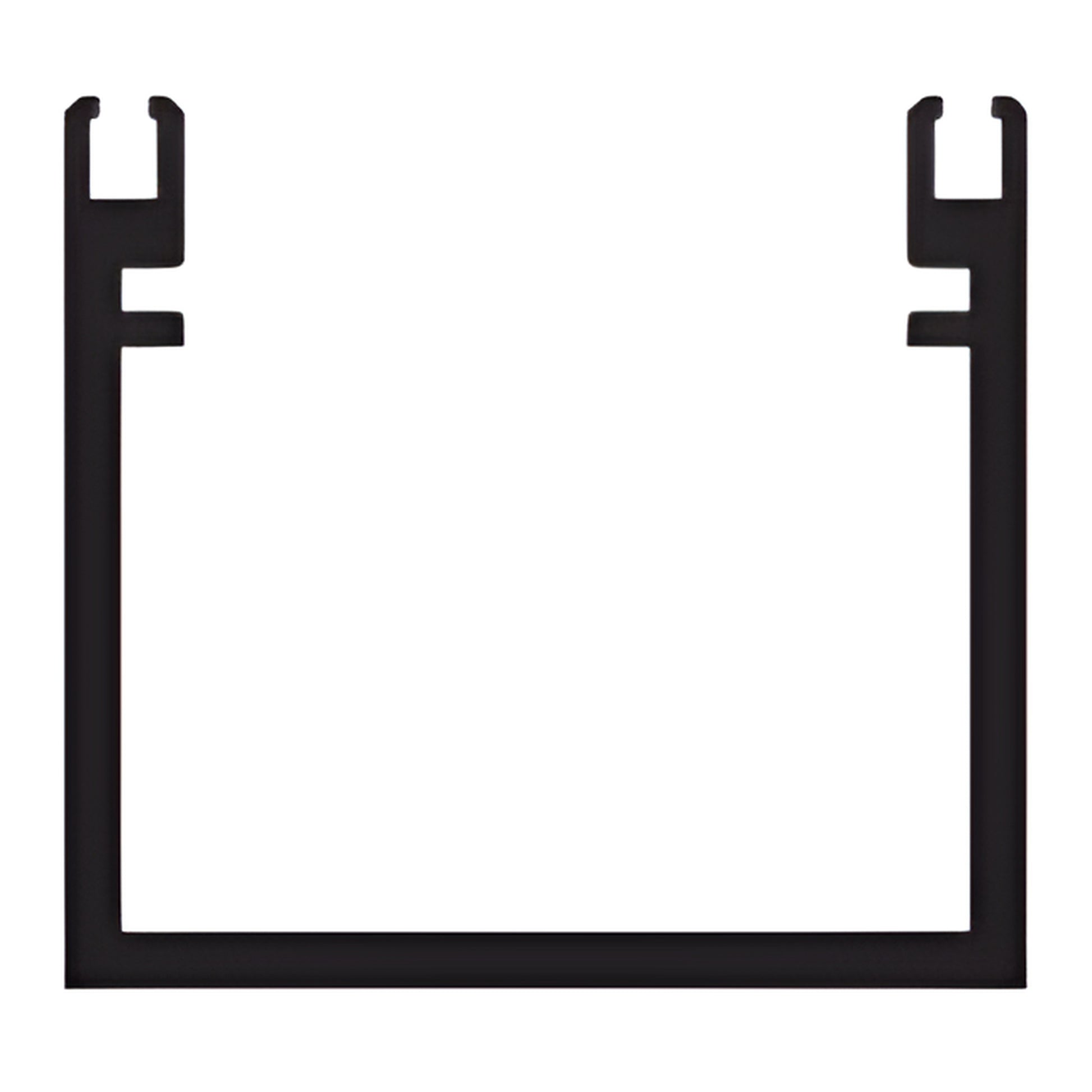 Aluminum U-shaped extrusion profile DB17411, 6063 T5, clear anodized finish.