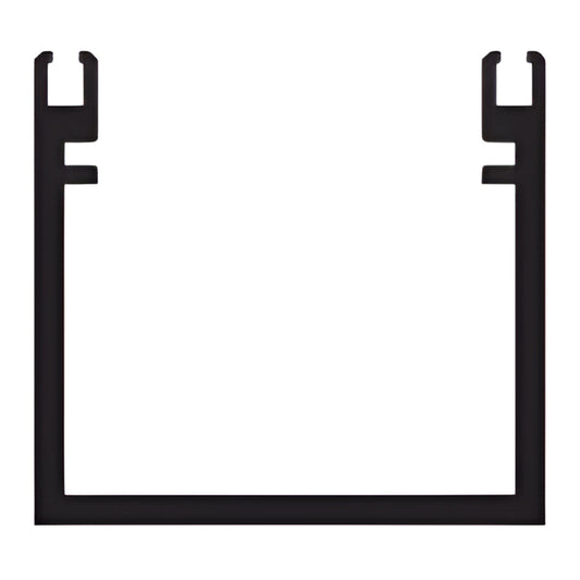Aluminum U-shaped extrusion profile DB17411, 6063 T5, clear anodized finish.