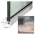 CRL Brushed Stainless 1 in Slender Door Rail, No Lock, Custom
