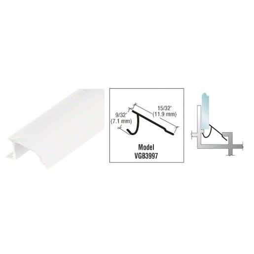 CRL White Snap-In Vinyl Glazing Bead - Durable, easy installation for window sealing.