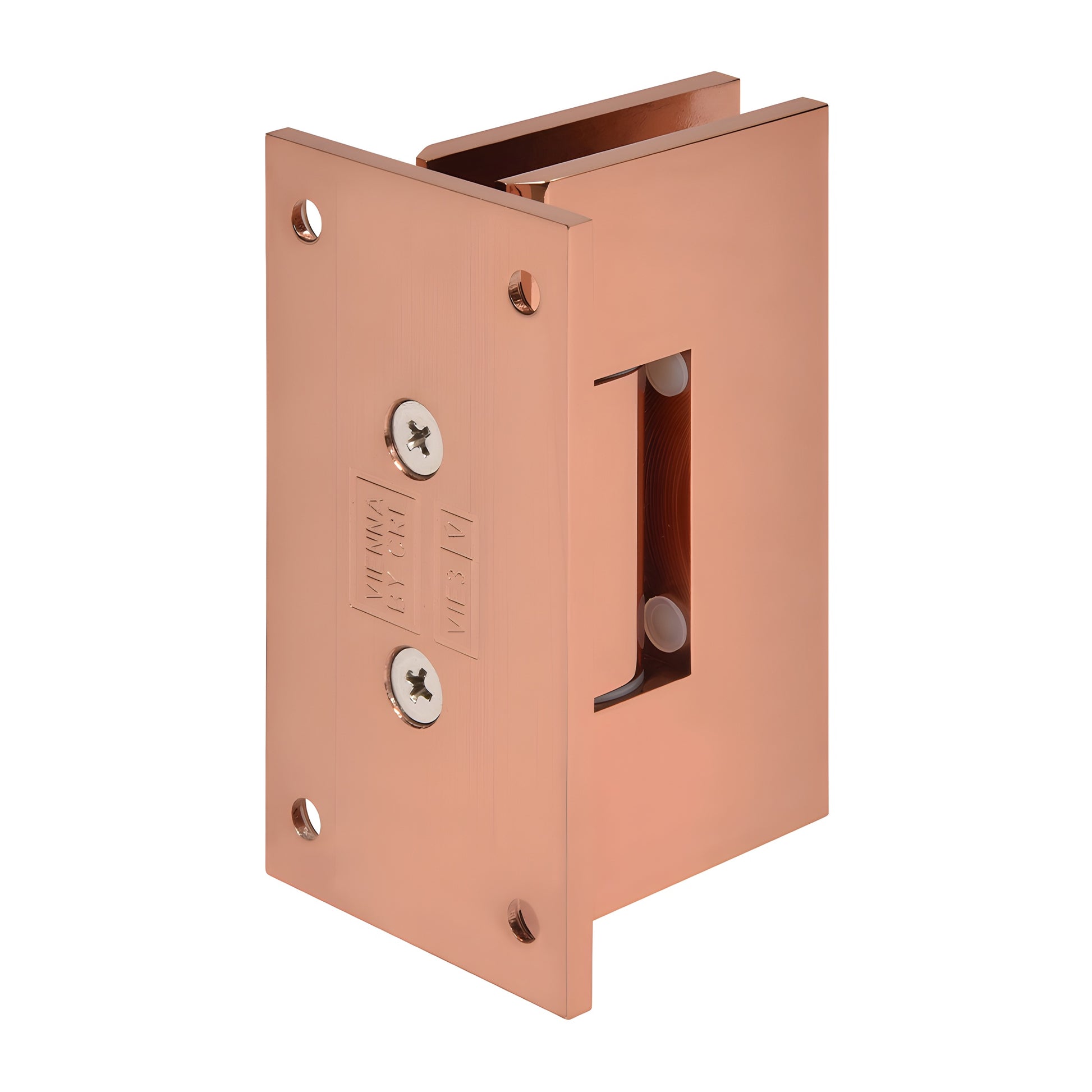 Rose gold brass adjustable frameless shower door hinge (Vienna Series), SKU V1E337RG