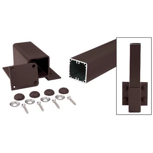 CRL Matte Bronze Fascia Mount Post Kit - 48" for Series 200-400, Sleek & Durable Design